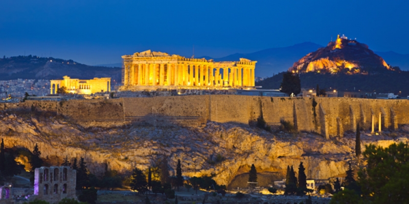 Acropolis at night