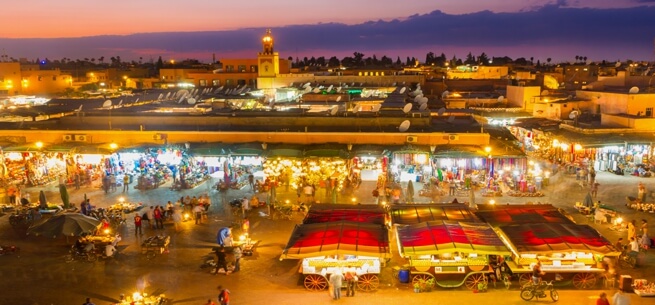 Marrakech Market at night