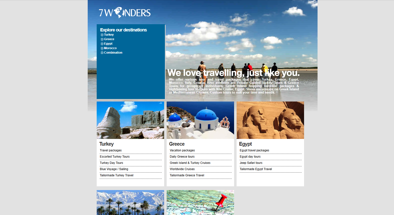 7 Wonders Travel website in 2018