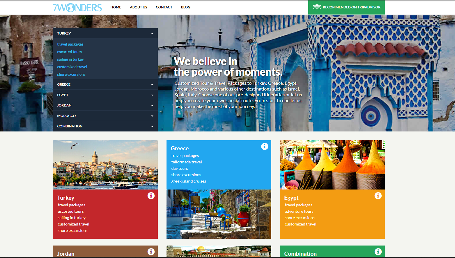 7 Wonders Travel website in 2024