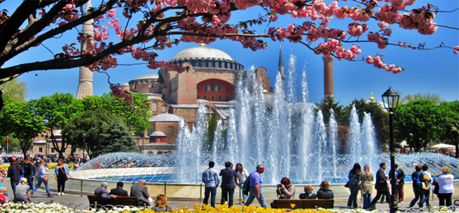 St Sophia spring Istanbul