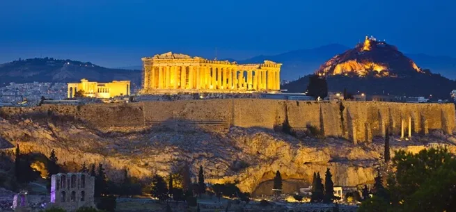 Acropolis at night