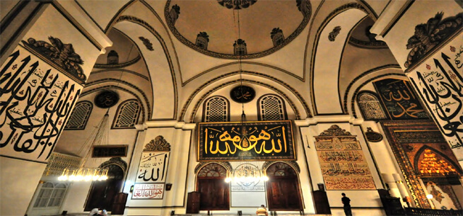Interior Ulucamii Grand Mosque Bursa
